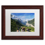 Trademark Fine Art A New Day in the Swiss Alps by Philippe Sainte-Laudy 11x14 FRM Art, WHT MTD (PSL0295-W1114MF)