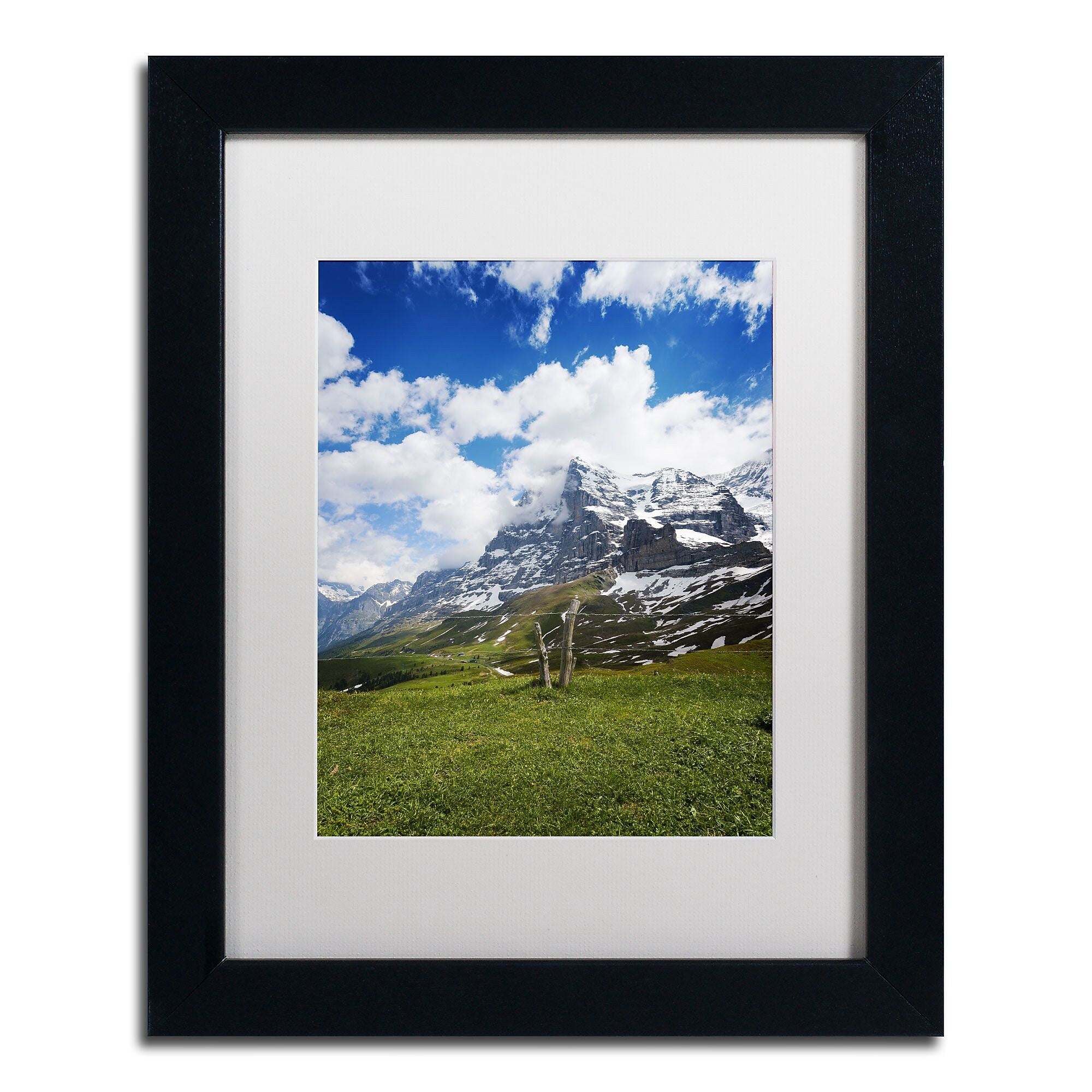 Trademark Fine Art PSL0314-B1114MF Monch Switzerland by Philippe Sainte-Laudy 14x11 FRM Art, WHT MTD
