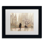 Trademark Fine Art WAP0111-B1114MF An Evening Out Neutral by Julia Purinton 11x14 FRM Art, WHT MTD