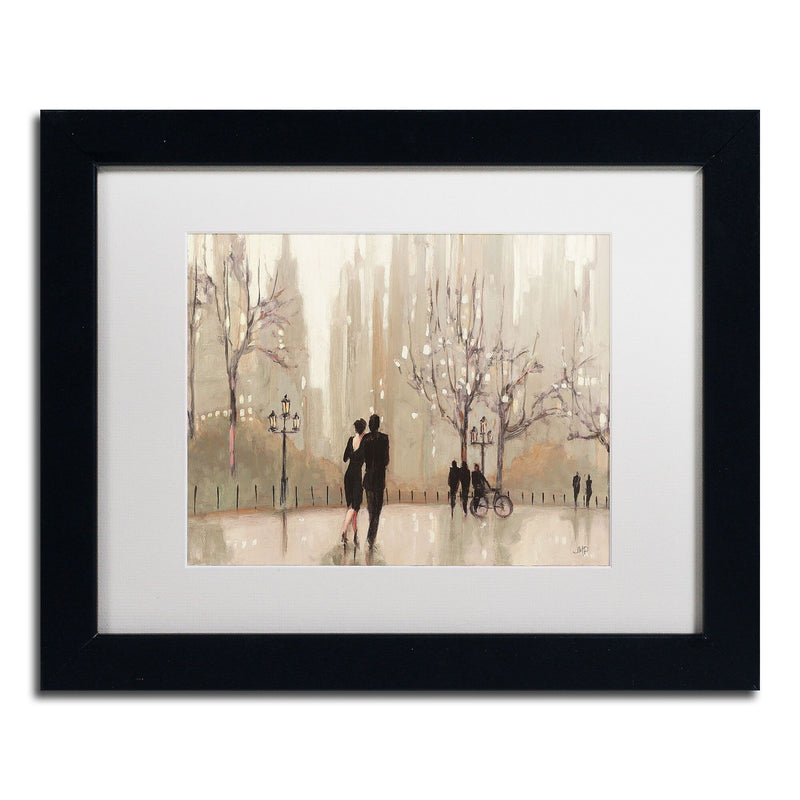Trademark Fine Art WAP0111-B1114MF An Evening Out Neutral by Julia Purinton 11x14 FRM Art, WHT MTD