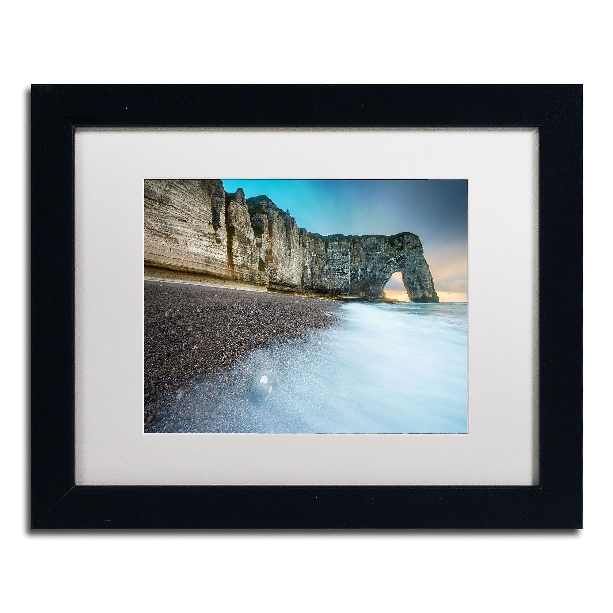 Trademark Fine Art RV0019-B1114MF "Gate to the Ocean" by Mathieu Rivrin 11" x 14" FRM Art, WHT MTD