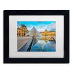 Trademark Fine Art RV0023-B1114MF "Symetrie du Louvre" by Mathieu Rivrin 11" x 14" FRM Art, WHT MTD