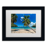 Trademark Fine Art RV0020-B1114MF "Martinique" by Mathieu Rivrin 11" x 14" Framed Art, White Matted