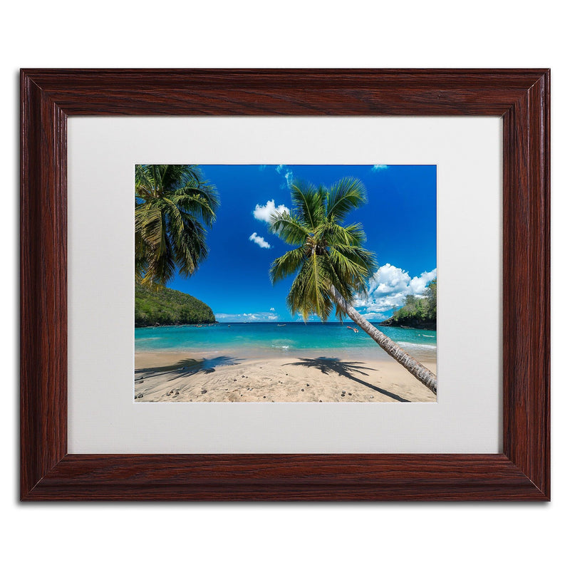 Trademark Fine Art RV0020-W1114MF "Martinique" by Mathieu Rivrin 11" x 14" Framed Art, White Matted