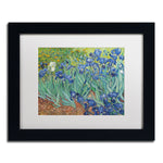 Trademark Fine Art BL0317-B1114MF "Irises, 1889" by Vincent van Gogh 11" x 14" Framed Art, WHT MTD