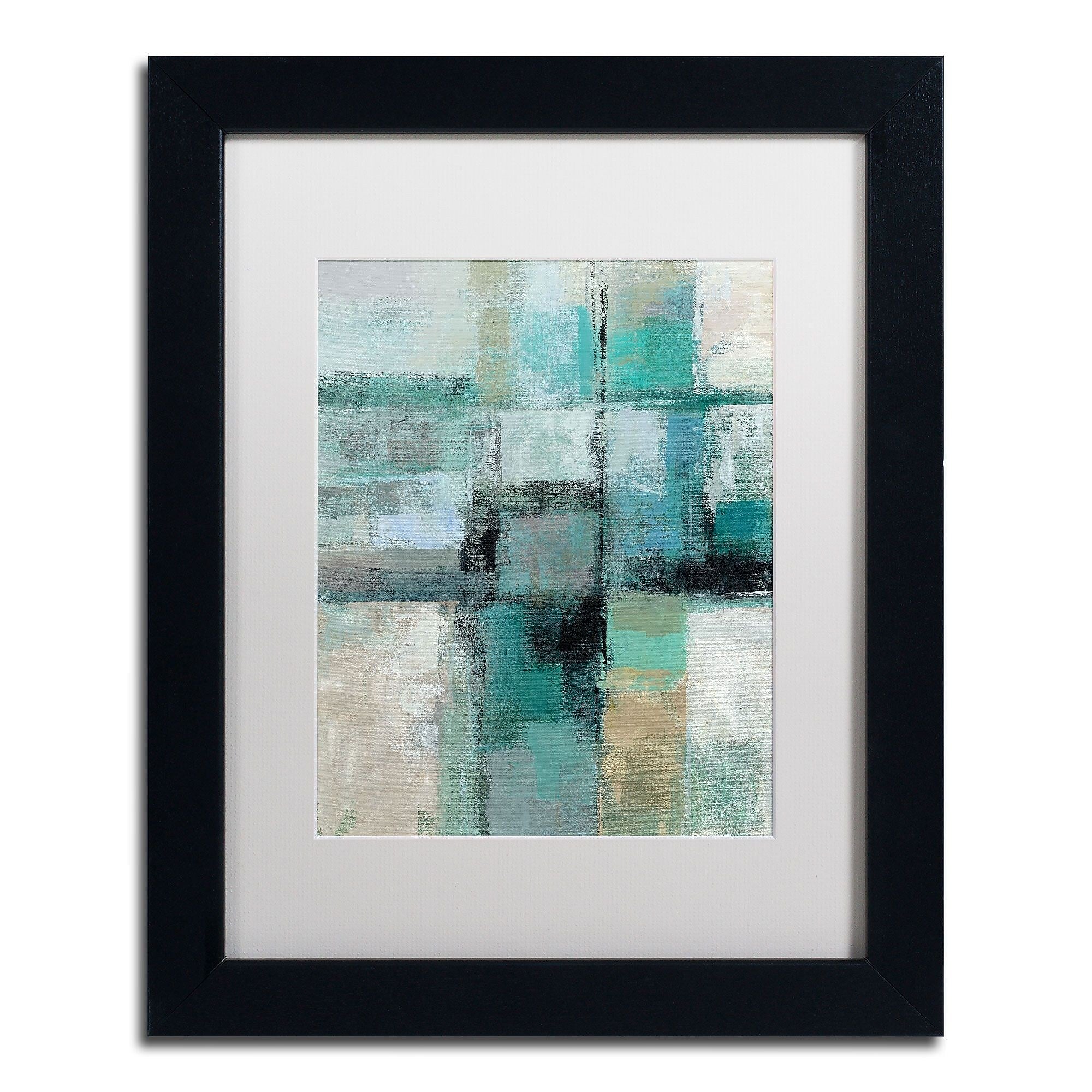 Trademark Fine Art WAP0130-B1114MF Island Hues Crop I by Silvia Vassileva 14x11 FRM Art, WHT MTD