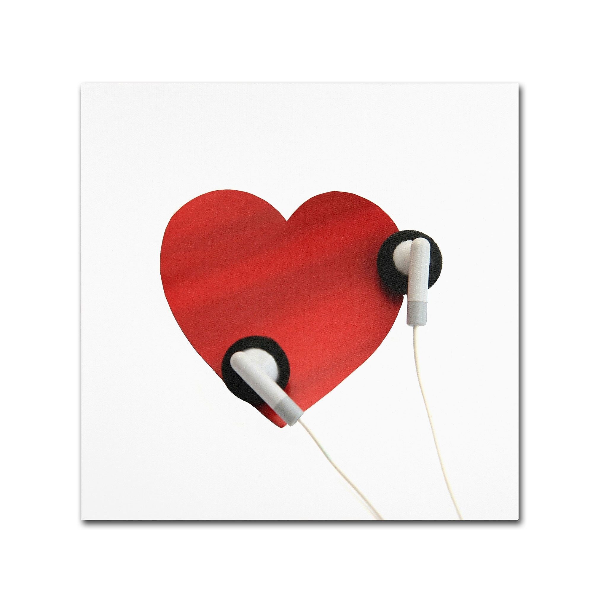 Trademark Fine Art BC0128-C2424GG Listen to Your Heart by Beata Czyzowska Young 24x24 FRMLS Art