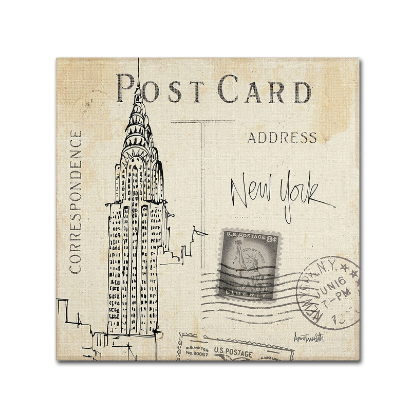 Trademark Fine Art WAP0090-C2424GG "Postcard Sketches I" by Anne Tavoletti 24" x 24" Frameless Art