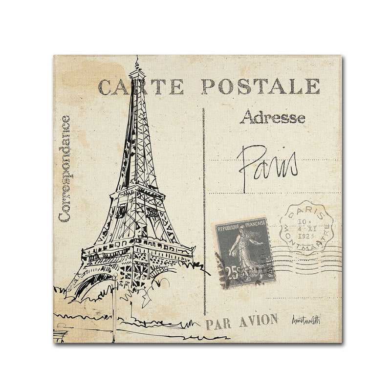 Trademark Fine Art WAP0092-C3535GG "Postcard Sketches III" by Anne Tavoletti 35" x 35" Frameless Art