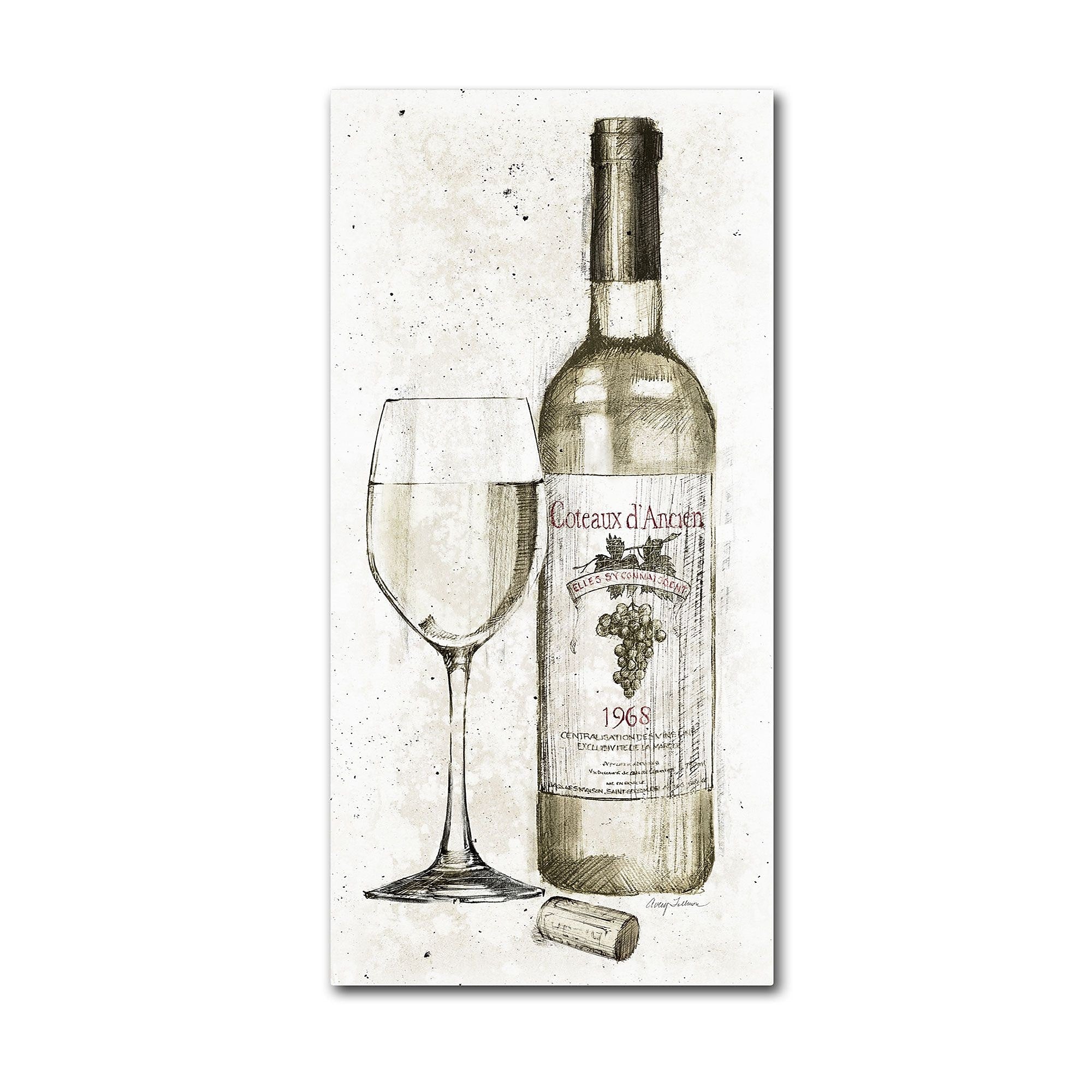 Trademark Fine Art WAP0095-C1632GG "Pencil Wine I" by Avery Tillmon 32" x 16" Frameless Art