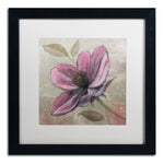 Trademark Fine Art WAP0107-B1616MF "Plum Floral III" by Emily Adams 16" x 16" Framed Art, WHT MTD