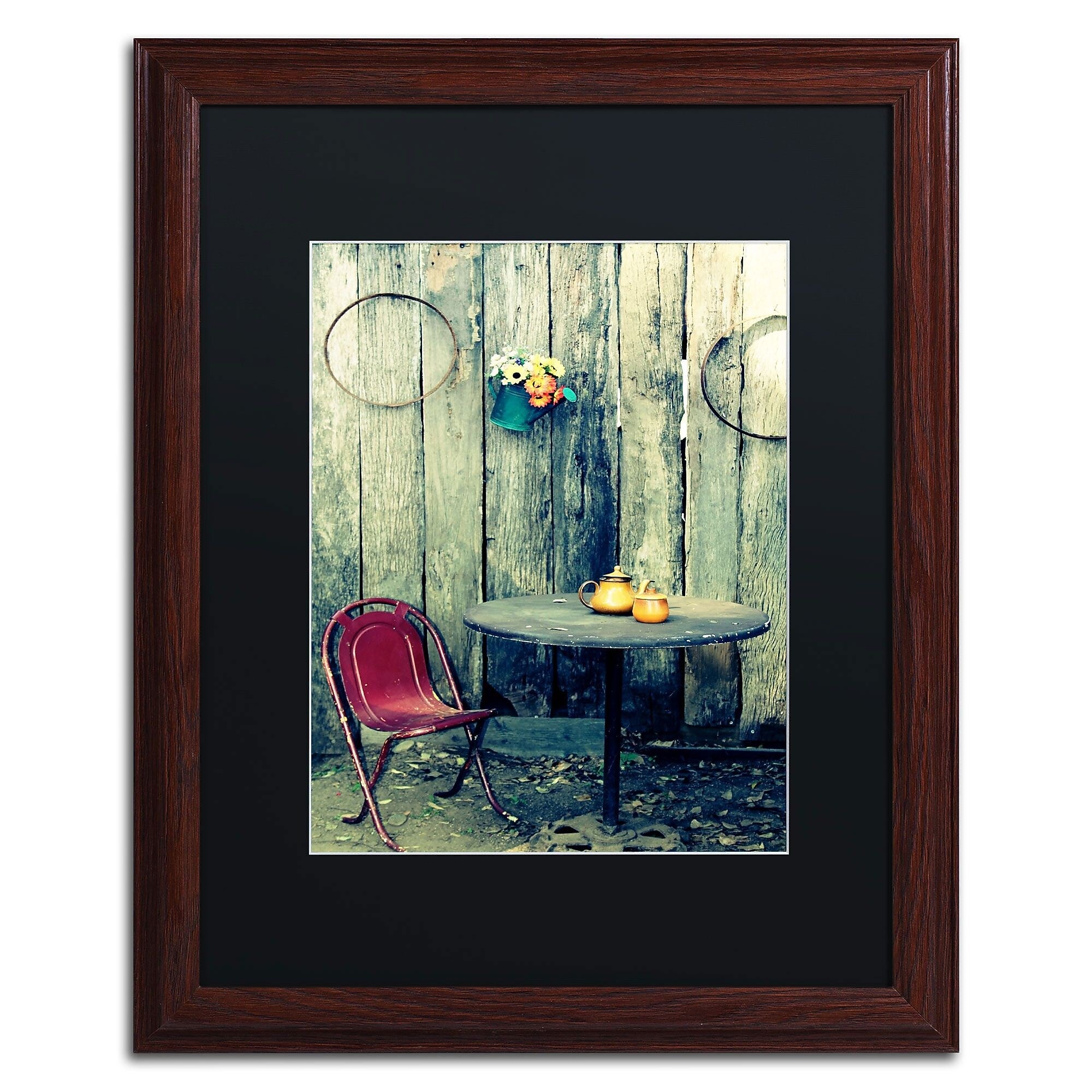 Trademark Fine Art BC0123-W1620BMF From the Past by Beata Czyzowska Young 20x16 FRM Art, BLK MTD