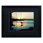 Trademark Fine Art BC0130-B1620BMF Lonely at Sunset by Beata Czyzowska Young 16x20 FRM Art, BLK MTD