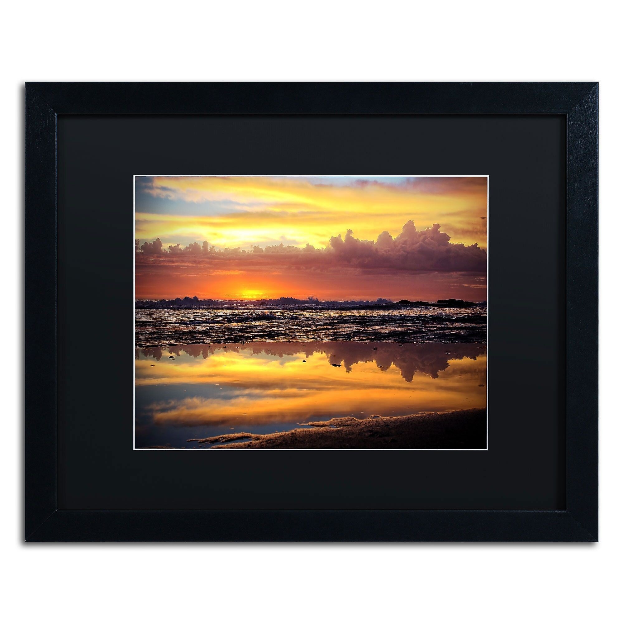 Trademark Fine Art BC0132-B1620BMF Morning Secrets by Beata Czyzowska Young 16x20 FRM Art, BLK MTD