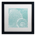 Trademark Fine Art WAP0100-B1616MF Aqua Treasure IV by Daphne Brissonnet 16x16 FRM Art, WHT MTD