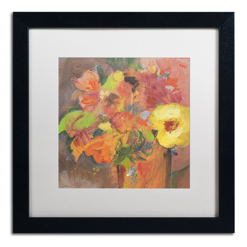 Trademark Fine Art SG5711-B1616MF "Floral Expressions" by Sheila Golden 16" x 16" FRM Art, WHT MTD
