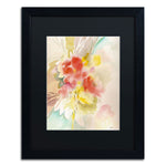 Trademark Fine Art SG5698-B1620BMF "Red Flower Shadows" by Sheila Golden 20" x 16" FRM Art, BLK MTD