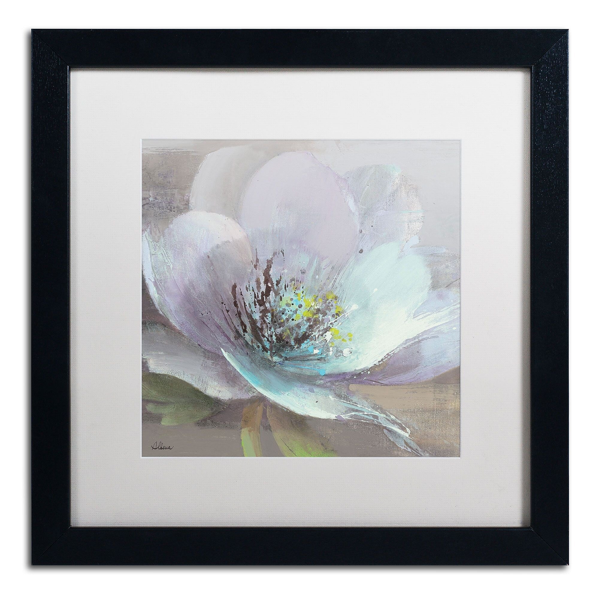 Trademark Fine Art WAP0089-B1616MF "Jump III" by Albena Hristova 16" x 16" Framed Art, White Matted
