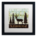 Trademark Fine Art WAP0122-B1616MF "Simple Living Deer" by Michael Mullan 16" x 16" FRM Art, WHT MTD