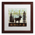 Trademark Fine Art WAP0121-W1616MF "Simple Living Elk" by Michael Mullan 16" x 16" FRM Art, WHT MTD