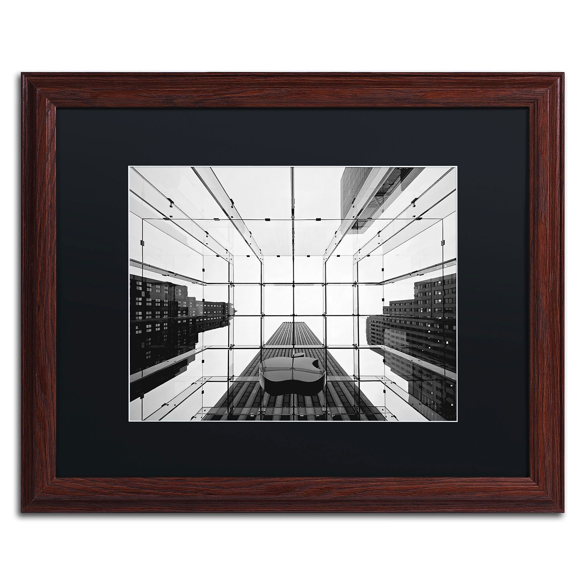 Trademark Fine Art NP0010-W1620BMF "Big Apple I" by Nina Papiorek 16" x 20" Framed Art, Black Matted