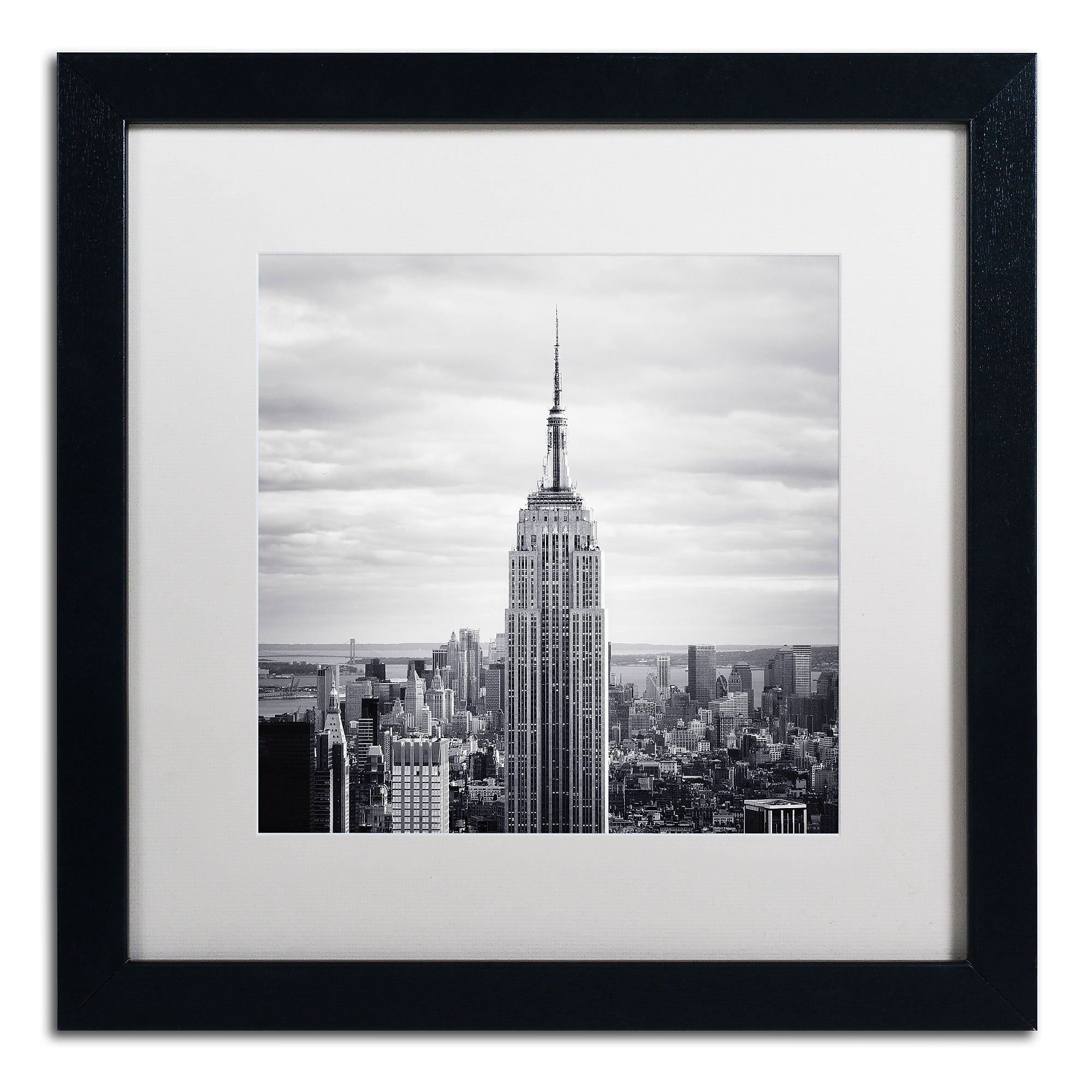Trademark Fine Art NP0005-B1616MF "Empire" by Nina Papiorek 16" x 16" Framed Art, White Matted