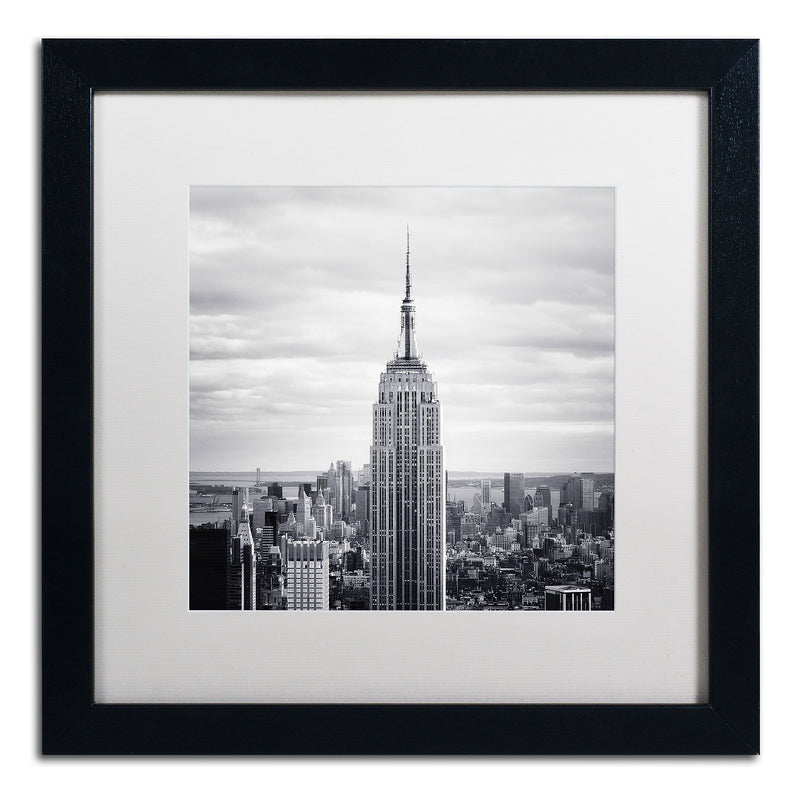 Trademark Fine Art NP0005-B1616MF "Empire" by Nina Papiorek 16" x 16" Framed Art, White Matted