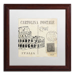 Trademark Fine Art WAP0093-W1616MF Postcard Sketches IV by Anne Tavoletti 16x16 FRM Art, WHT MTD