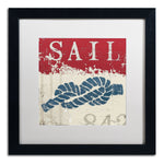 Trademark Fine Art WAP0138-B1616MF Nautical III Red by Wellington Studio 16x16 FRM Art, WHT MTD