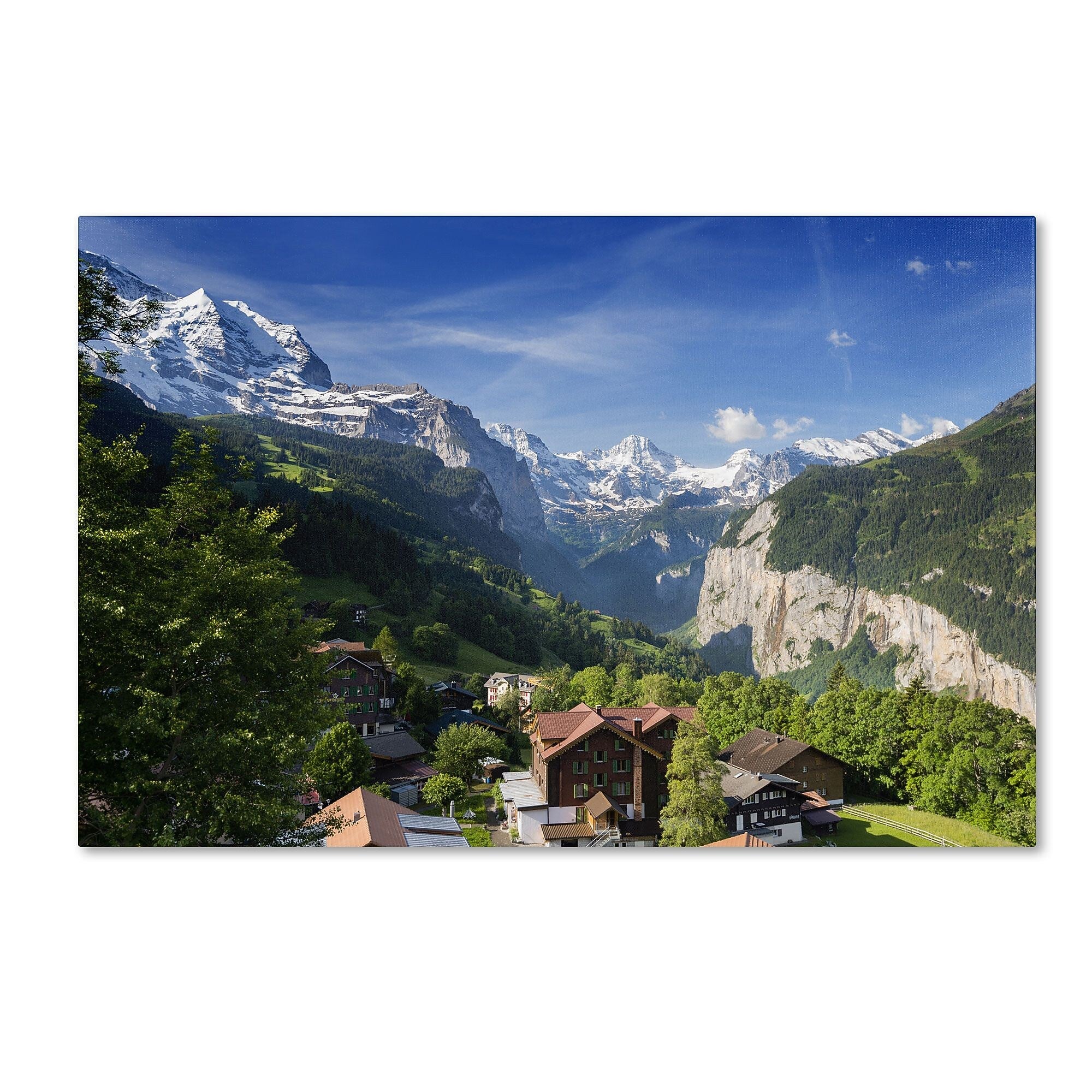 Trademark Fine Art A New Day in the Swiss Alps by Philippe Sainte-Laudy 22x32 FRMLS Art