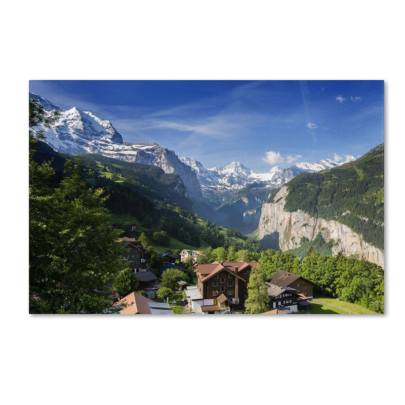 Trademark Fine Art A New Day in the Swiss Alps by Philippe Sainte-Laudy 30x47 FRMLS Art