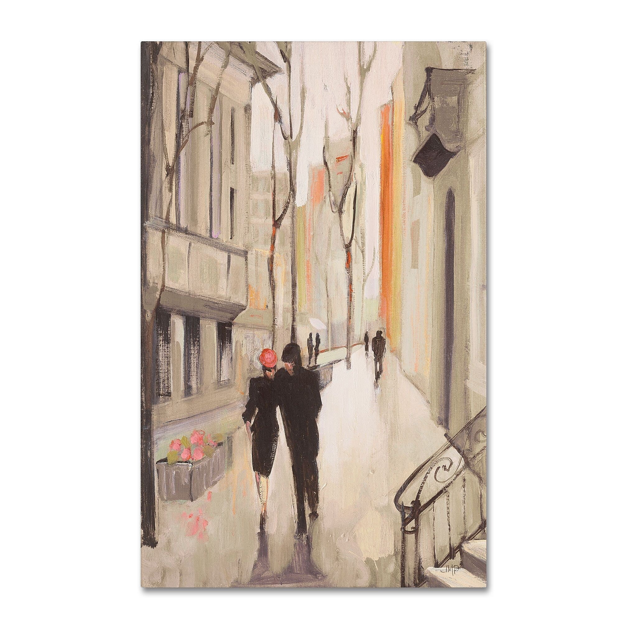 Trademark Fine Art WAP0112-C2232GG "Village Promenade Neutral" by Julia Purinton 32" x 22" FRMLS Art