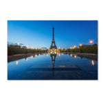 Trademark Fine Art Blue Hour in Front of the Eiffel Tower by Mathieu Rivrin 22x32 FRMLS Art