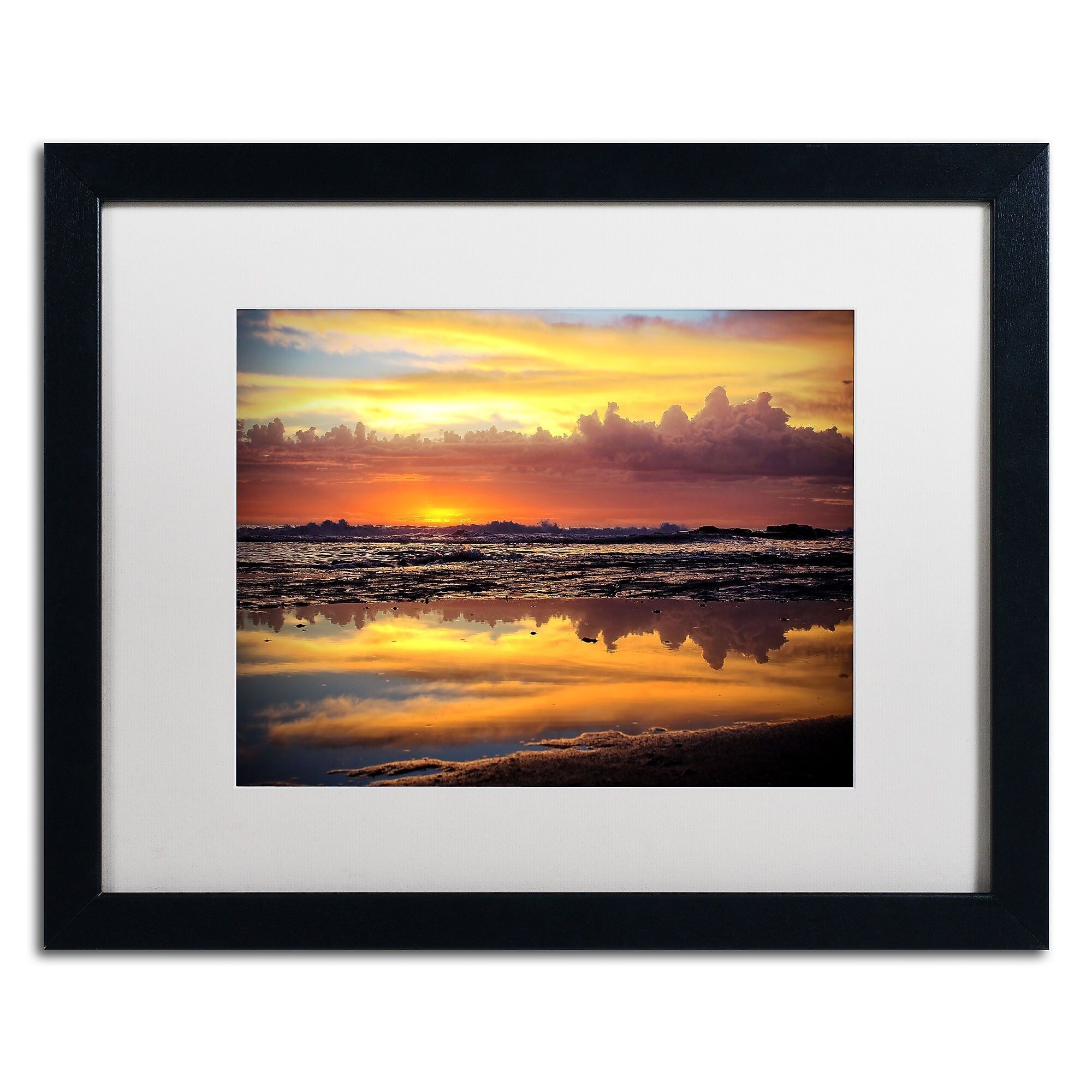 Trademark Fine Art BC0132-B1620MF Morning Secrets by Beata Czyzowska Young 16x20 FRM Art, WHT MTD