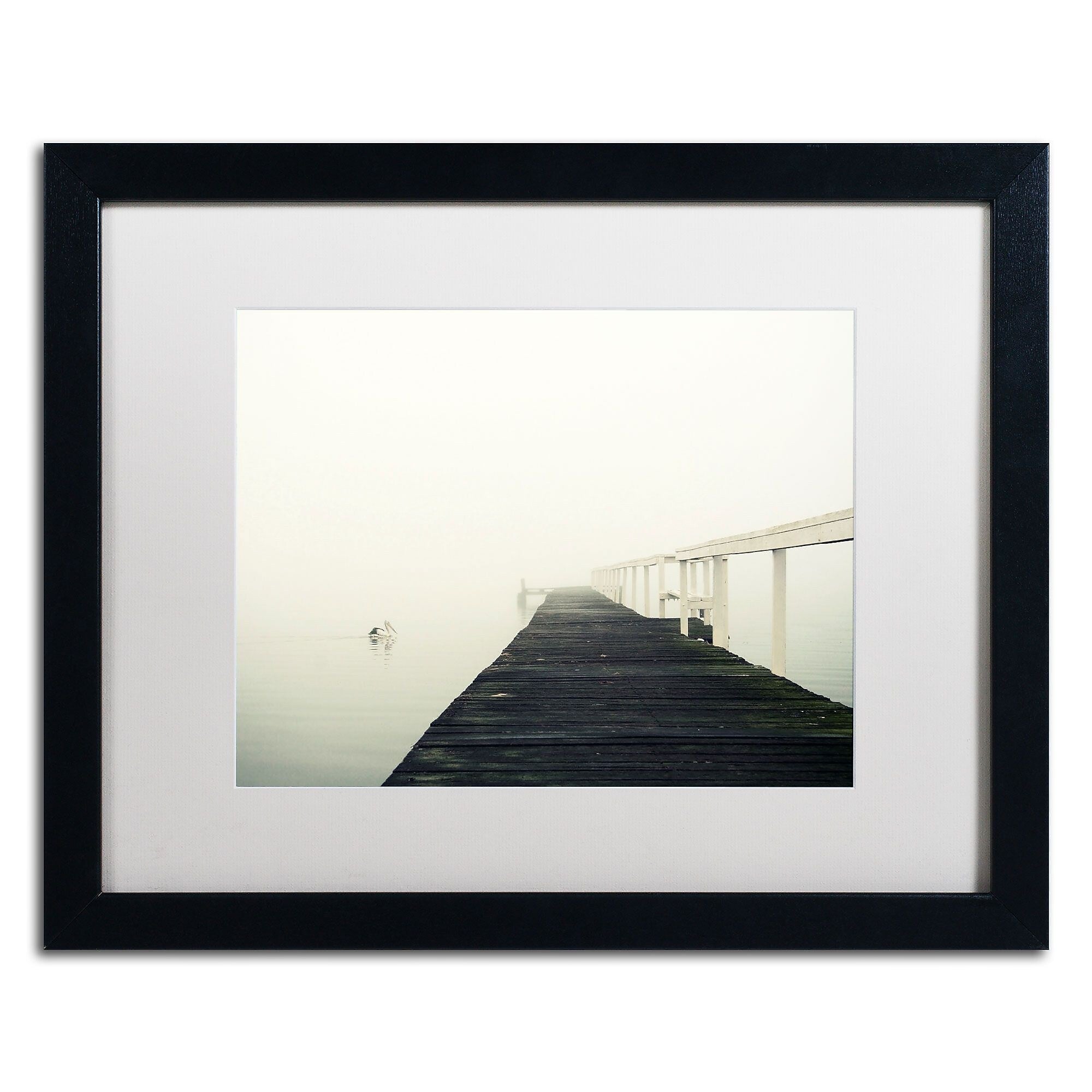 Trademark Fine Art BC0136-B1620MF "No View" by Beata Czyzowska Young 16" x 20" Framed Art, WHT MTD