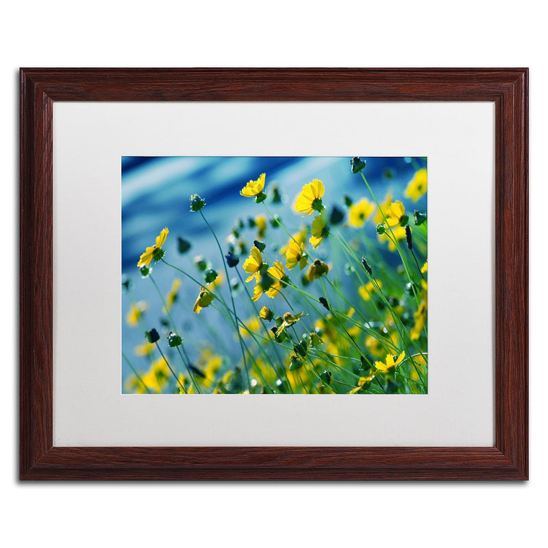 Trademark Fine Art BC0141-W1620MF Power in Flower by Beata Czyzowska Young 16x20 FRM Art, WHT MTD
