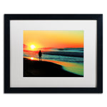 Trademark Fine Art BC0148-B1620MF Sunrise Walking by Beata Czyzowska Young 16x20 FRM Art, WHT MTD