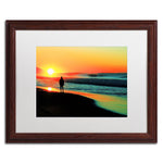 Trademark Fine Art BC0148-W1620MF Sunrise Walking by Beata Czyzowska Young 16x20 FRM Art, WHT MTD