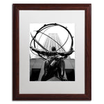 Trademark Fine Art MZ0253-W1620MF "Atlas" by CATeyes 20" x 16" Framed Art, White Matted