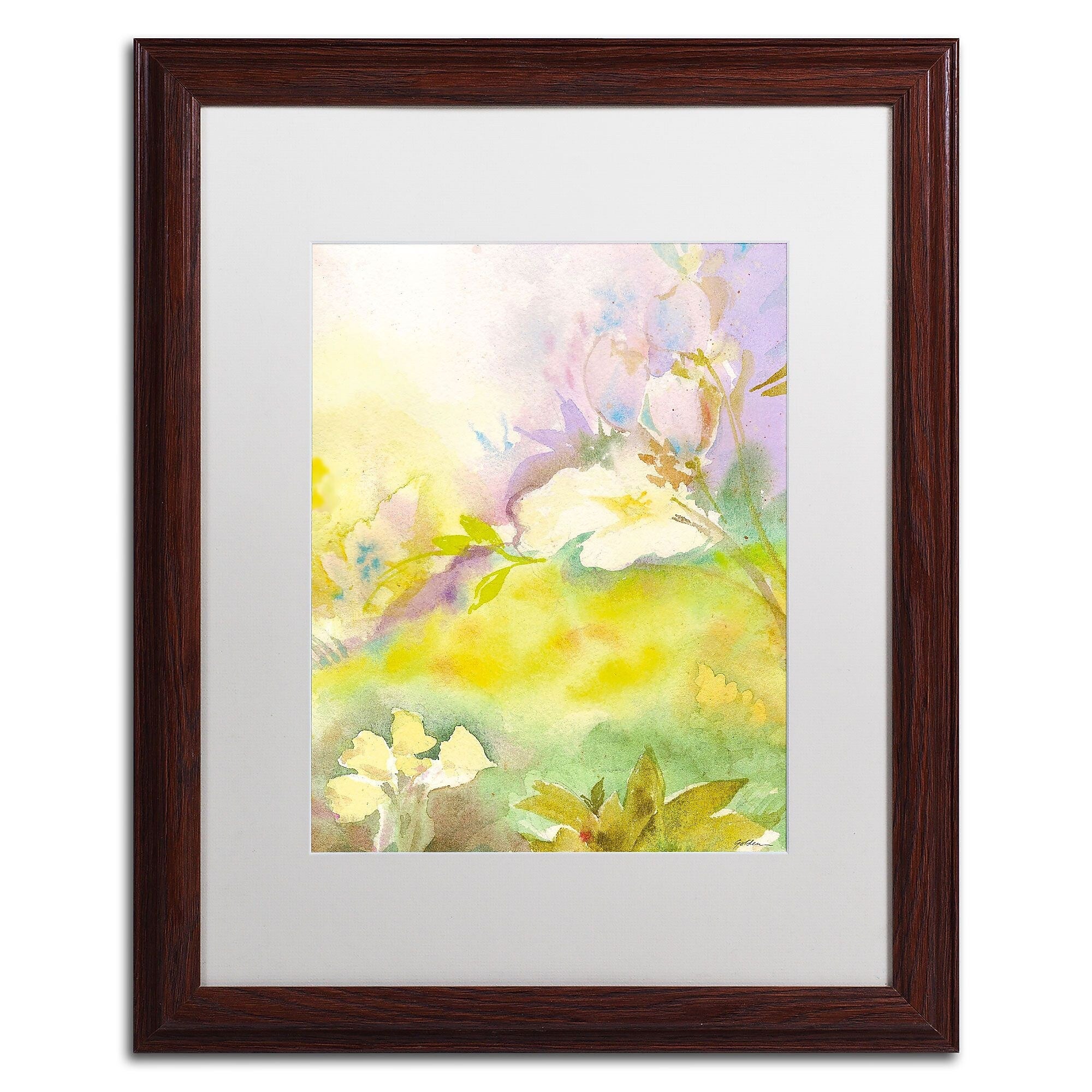 Trademark Fine Art SG5701-W1620MF "Enchanted" by Sheila Golden 20" x 16" Framed Art, White Matted