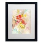 Trademark Fine Art SG5698-B1620MF "Red Flower Shadows" by Sheila Golden 20" x 16" FRM Art, WHT MTD