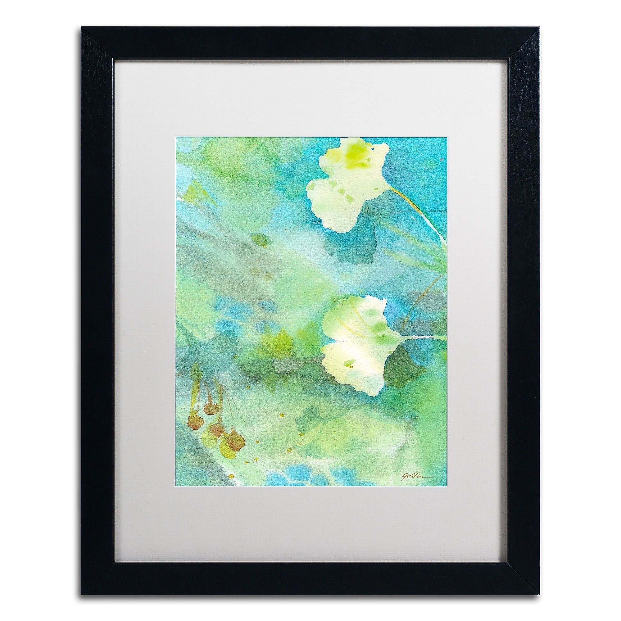 Trademark Fine Art SG5709-B1620MF "Sweet Memory" by Sheila Golden 20" x 16" Framed Art, White Matted