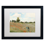 Trademark Fine Art Wild Poppies Near Argenteuil by Claude Monet 16x20 FRM Art, WHT MTD (BL0082-B1620MF)