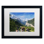 Trademark Fine Art A New Day in the Swiss Alps by Philippe Sainte-Laudy 16x20 FRM Art, WHT MTD (PSL0295-B1620MF)