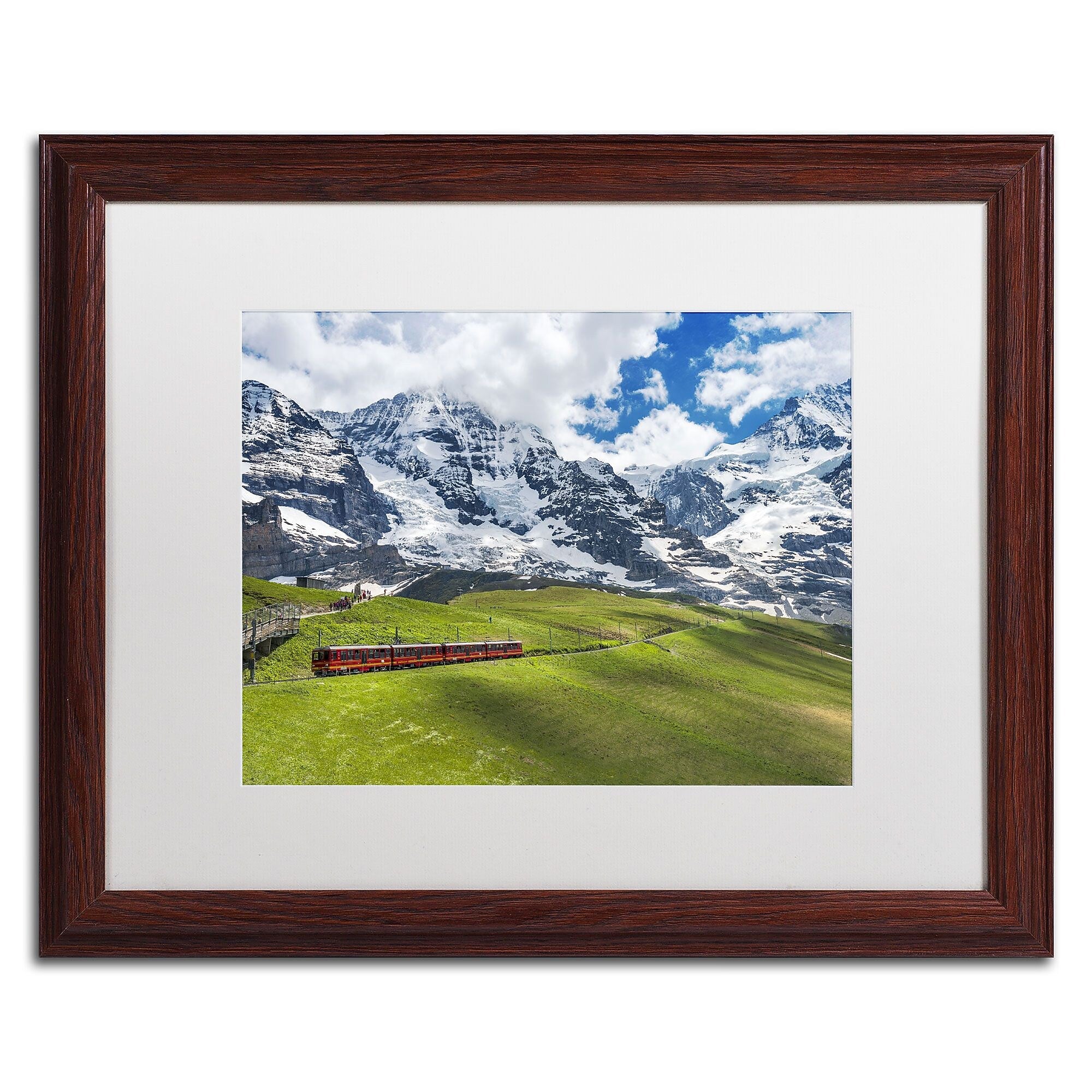 Trademark Fine Art Beautiful Switzerland by Philippe Sainte-Laudy 16x20 FRM Art, WHT MTD (PSL0297-W1620MF)