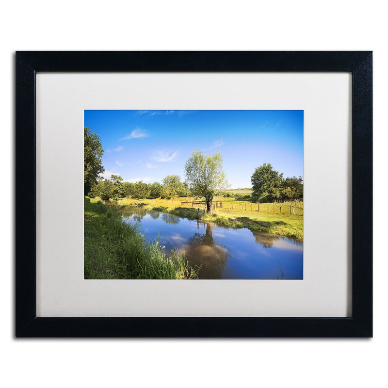 Trademark Fine Art PSL0331-B1620MF "Blue Brook" by Philippe Sainte-Laudy 16" x 20" FRM Art, WHT MTD