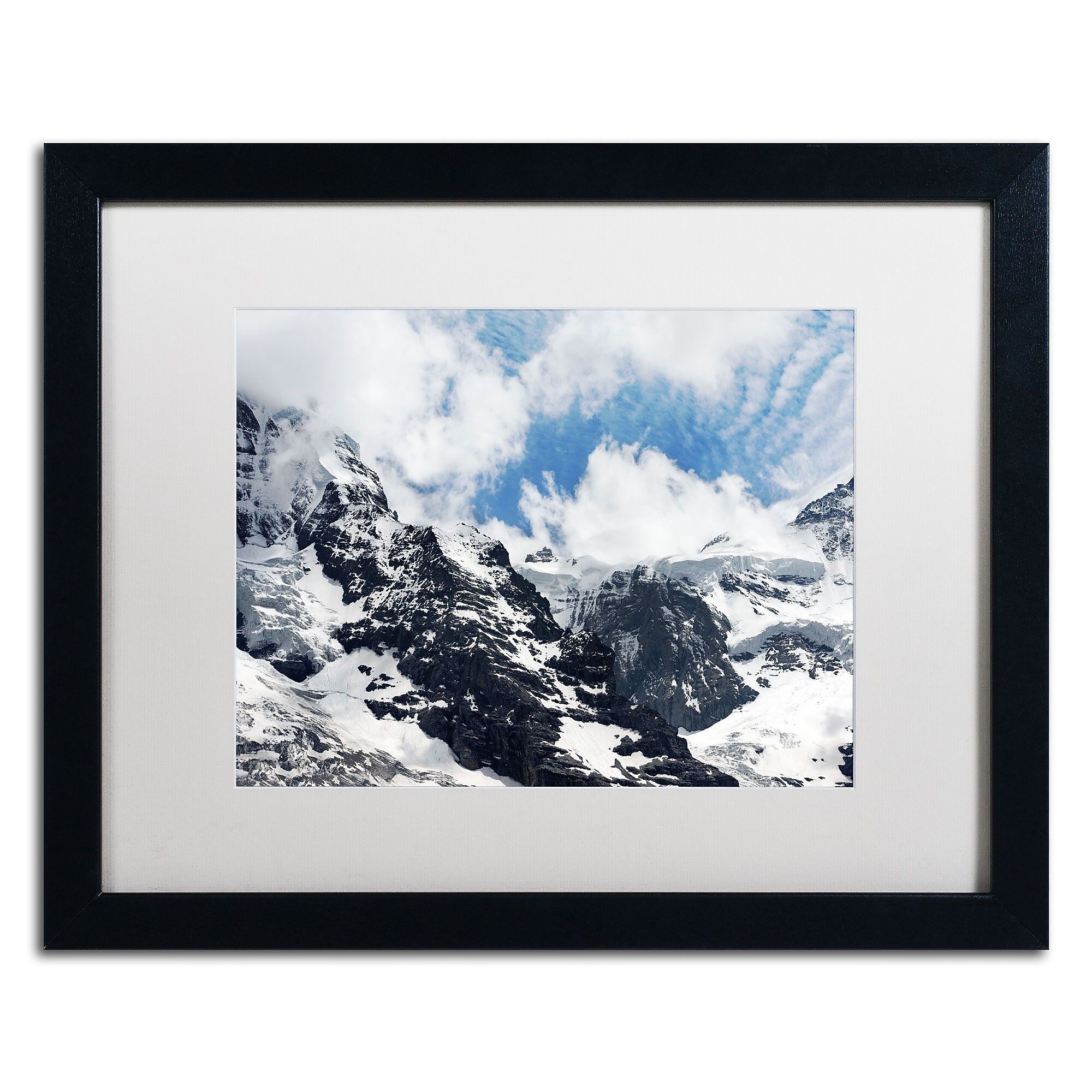 Trademark Fine Art Jungfraujoch Switzerland by Philippe Sainte-Laudy 16x20 FRM Art, WHT MTD