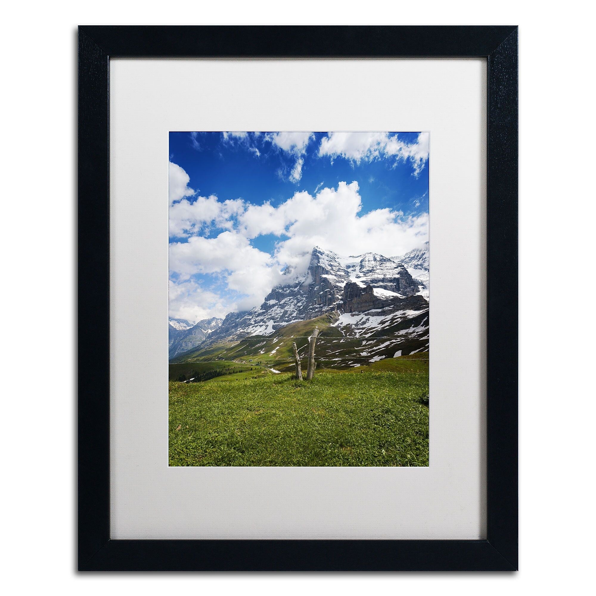 Trademark Fine Art PSL0314-B1620MF Monch Switzerland by Philippe Sainte-Laudy 20x16 FRM Art, WHT MTD