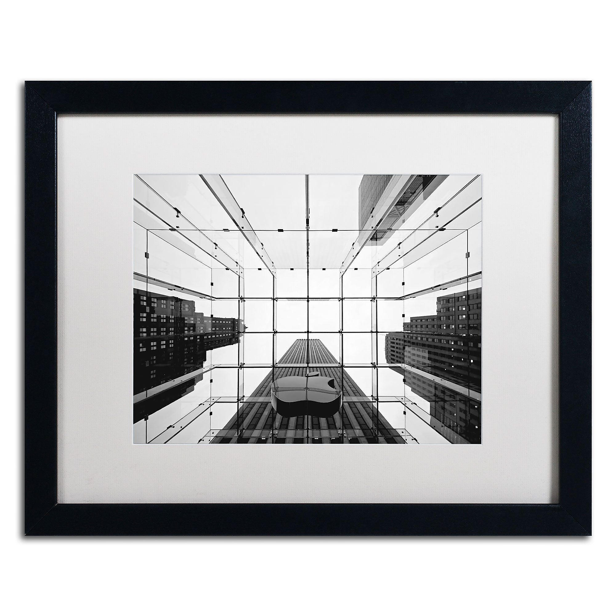 Trademark Fine Art NP0010-B1620MF "Big Apple I" by Nina Papiorek 16" x 20" Framed Art, White Matted