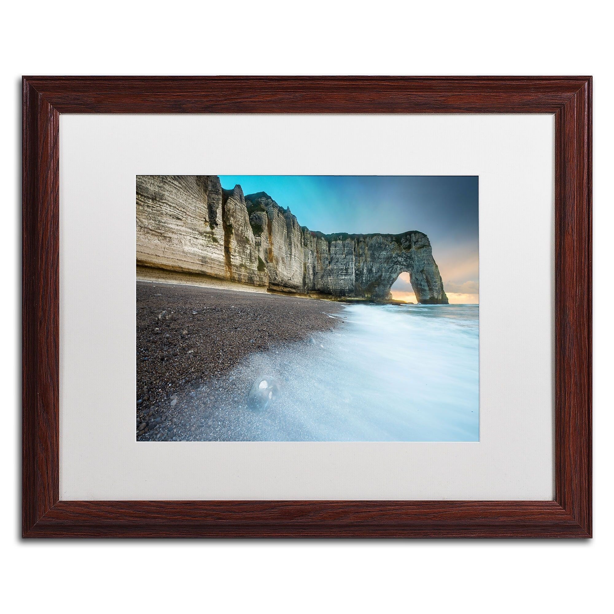 Trademark Fine Art RV0019-W1620MF "Gate to the Ocean" by Mathieu Rivrin 16" x 20" FRM Art, WHT MTD